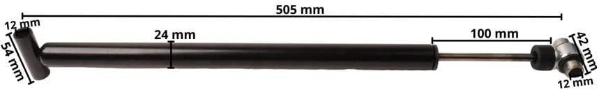 AL-KO oploopremdemper - 161S -  505 mm uitgeschoven lengte - montage koppelingskant 41,5 mm - Image 6