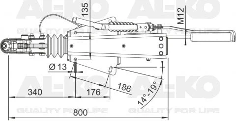 AL-KO oplooprem aanhanger - 2.8VB1/-C - maximaal trekvermogen: 3500 kg - V-dissel aansluiting - Image 3