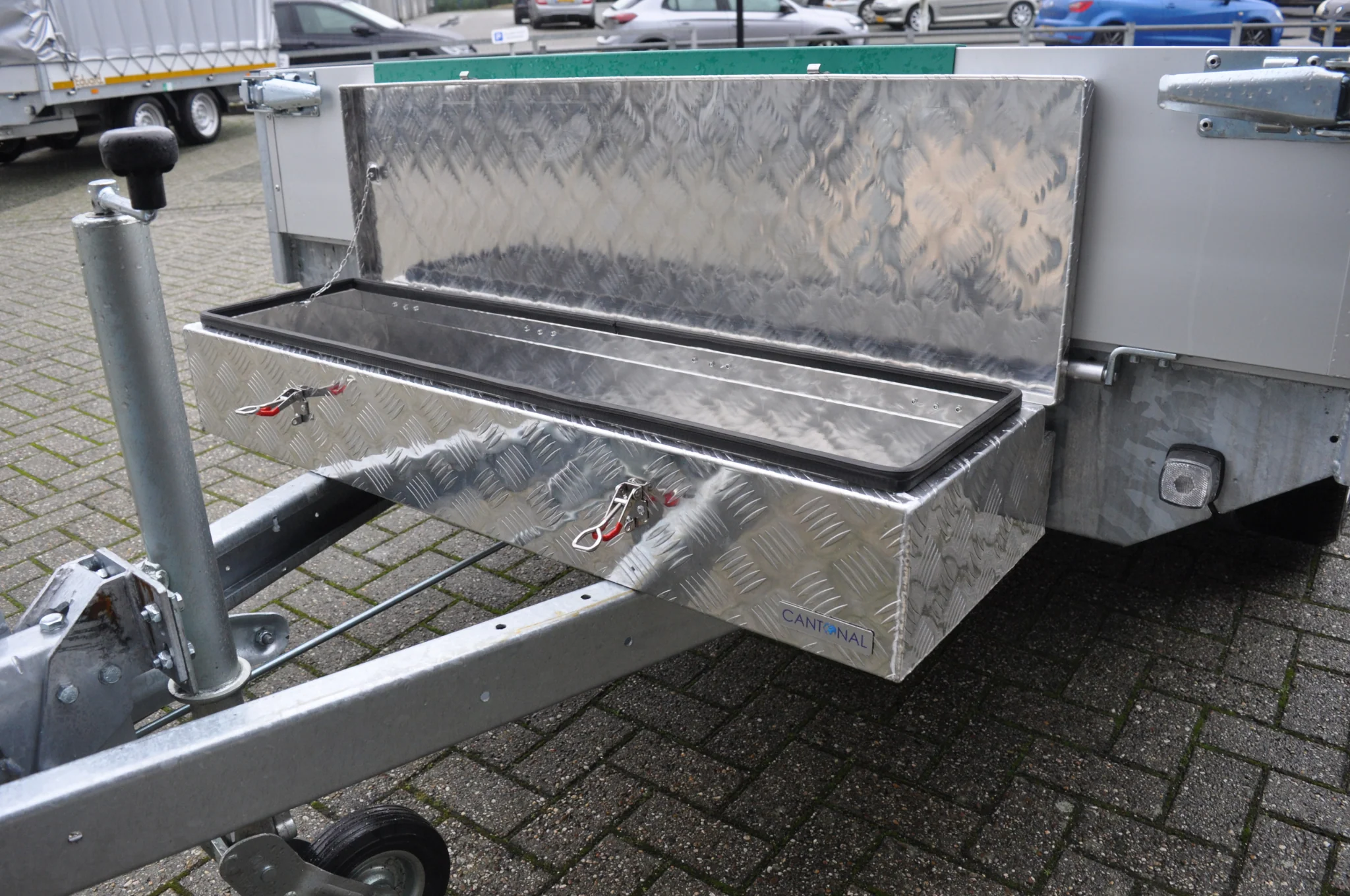 Aluminium disselkist 1200x380x195 mm - 2,5 mm wanddikte - ideaal voor plateauwagens en autotransporters - water- en stofdicht - incl. spansluiting - Image 6