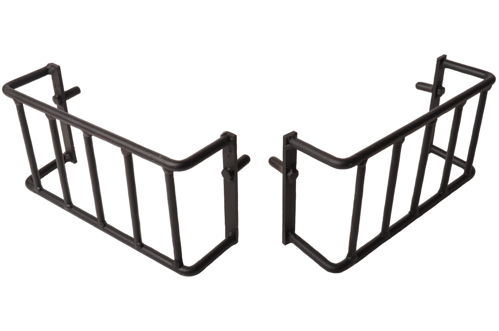 Set van 2 zwarte stalen beschermrekken - 250x140x65 mm - geschikt voor grote achterlichten - Image 3