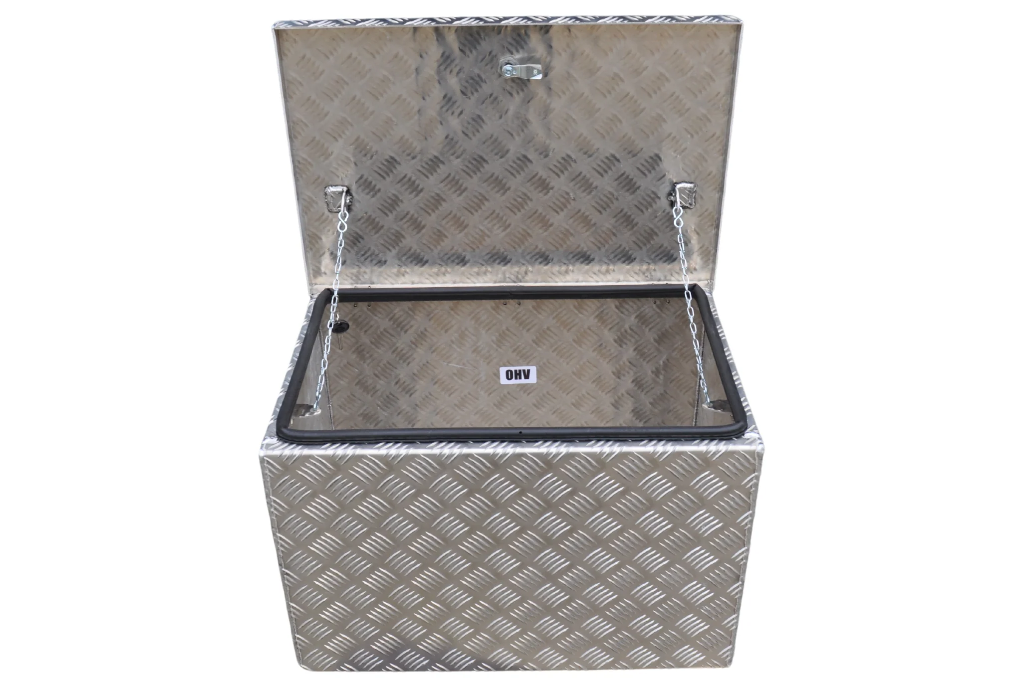 DE HAAN BOX OH - 600x400x400 mm - waterdichte en stofdichte aluminium traanplaat disselbak - voorzien van vlinderslot of t-sluiting - Image 3