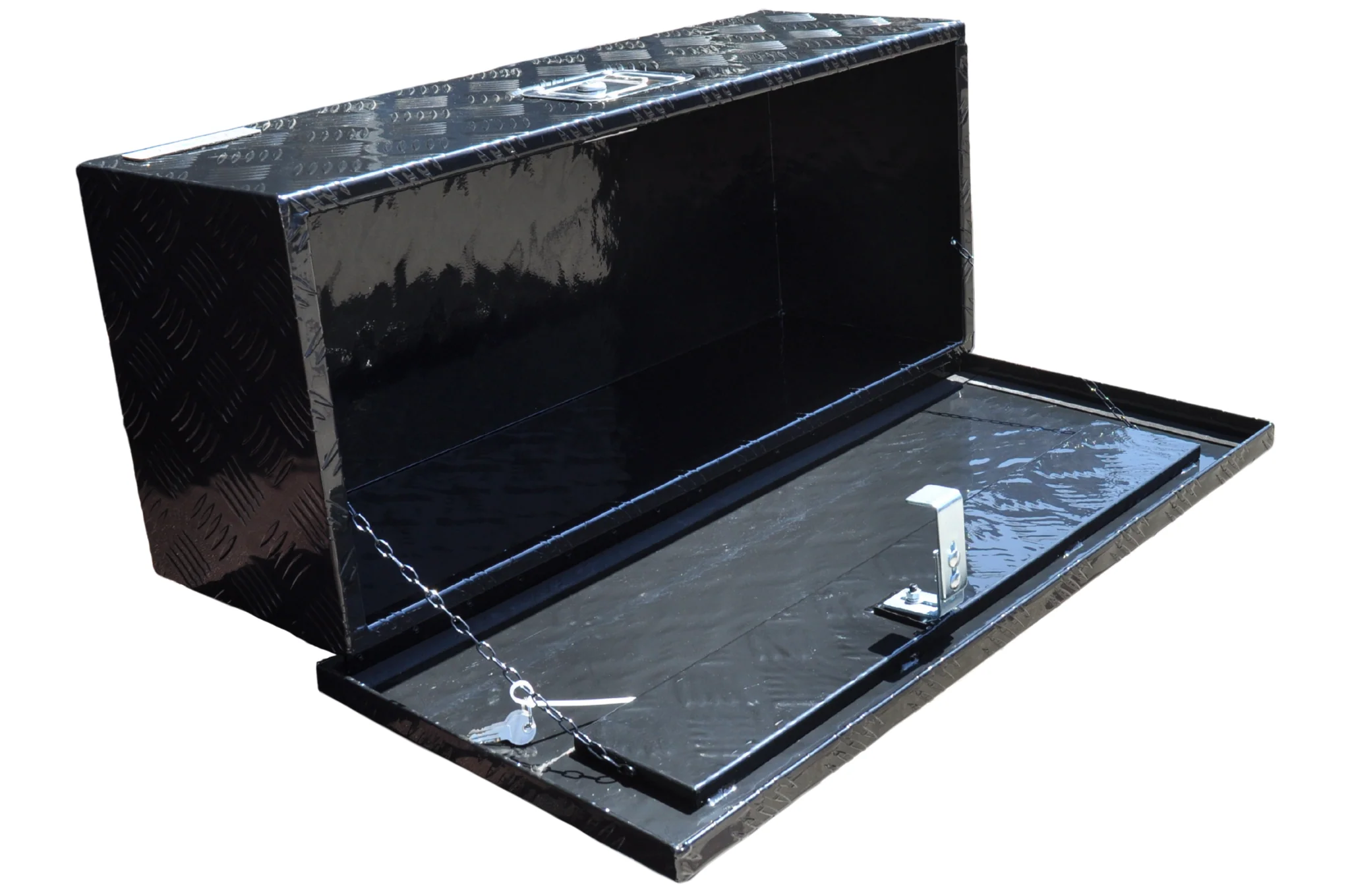 Traanplaat aluminium disselkist/gereedschapkist/disselbak 765x330x245 mm -  inclusief geïntegreerd slot - 2,5 mm dik materiaal - Image 6