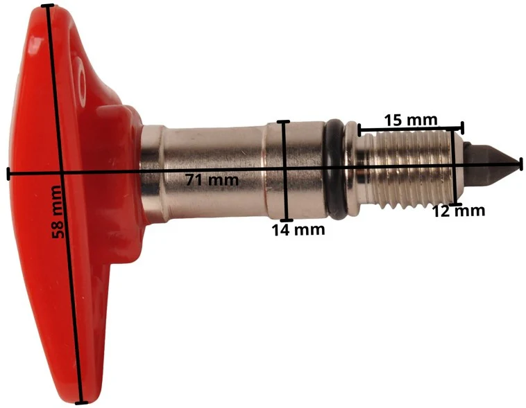 Draaiknop rood voor handpomp PMS12-25-45 - Image 6