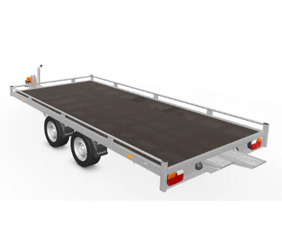 Geremde Eduard autotransporter - 406x200 cm - 2700 kg bruto laadvermogen - 63 cm laadvloerhoogte - 10 cm reling - inclusief lier en oprijplaten - Image 3