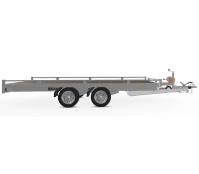 Geremde Eduard autotransporter - 406x200 cm - 2700 kg bruto laadvermogen - 63 cm laadvloerhoogte - 10 cm reling - inclusief lier en oprijplaten - Image 5