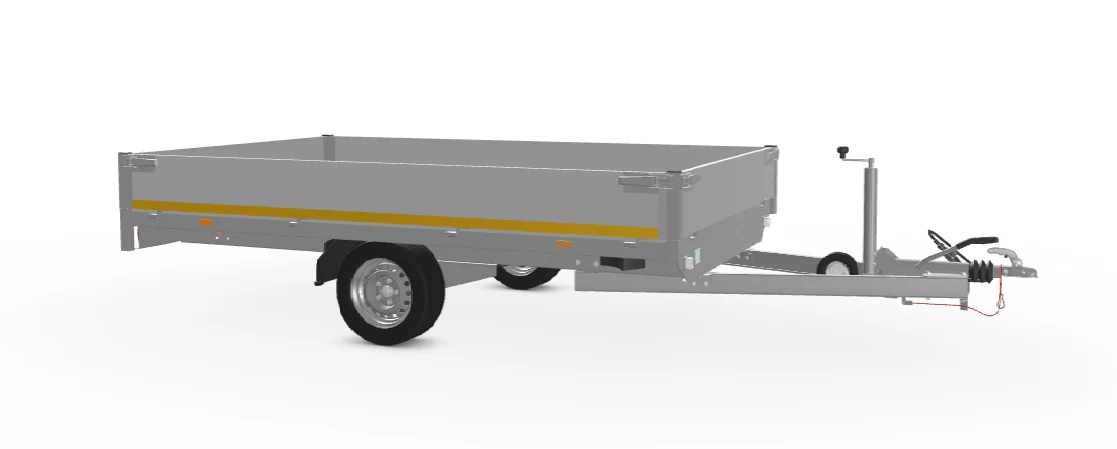 Geremde Eduard plateauwagen - 310x180 cm - 1500 kg bruto laadvermogen - 63 cm laadvloerhoogte - 30 cm borden - Image 10