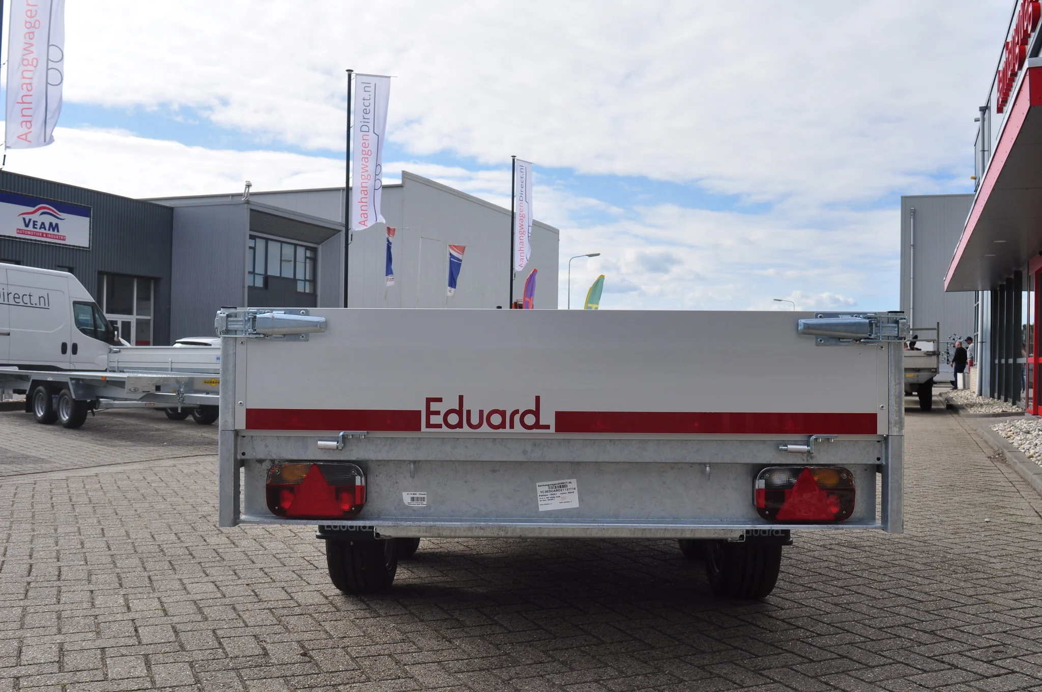 Geremde Eduard plateauwagen - 310x180 cm - 1500 kg bruto laadvermogen - 63 cm laadvloerhoogte - 30 cm borden - Image 5
