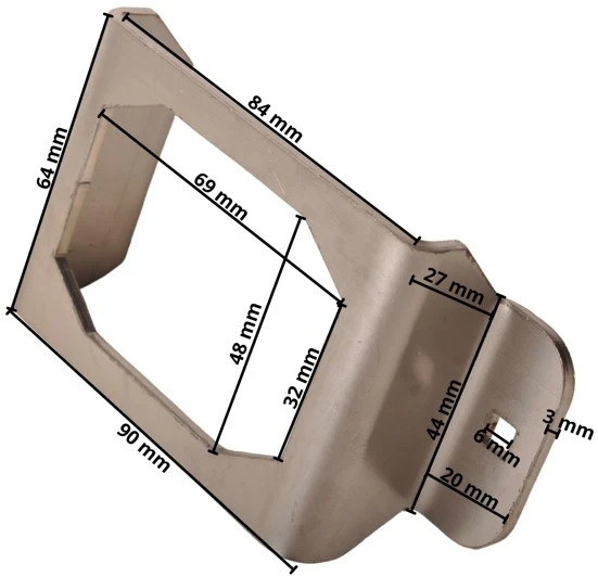 Beschermrek Aspöck Flexipoint - Geschikt voor Flexipoint achterlichten - RVS - 130x64x27 mm - Image 10