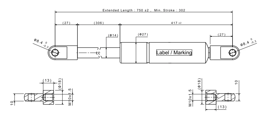 Hahn gasveer 1250N - 750 mm - Image 6