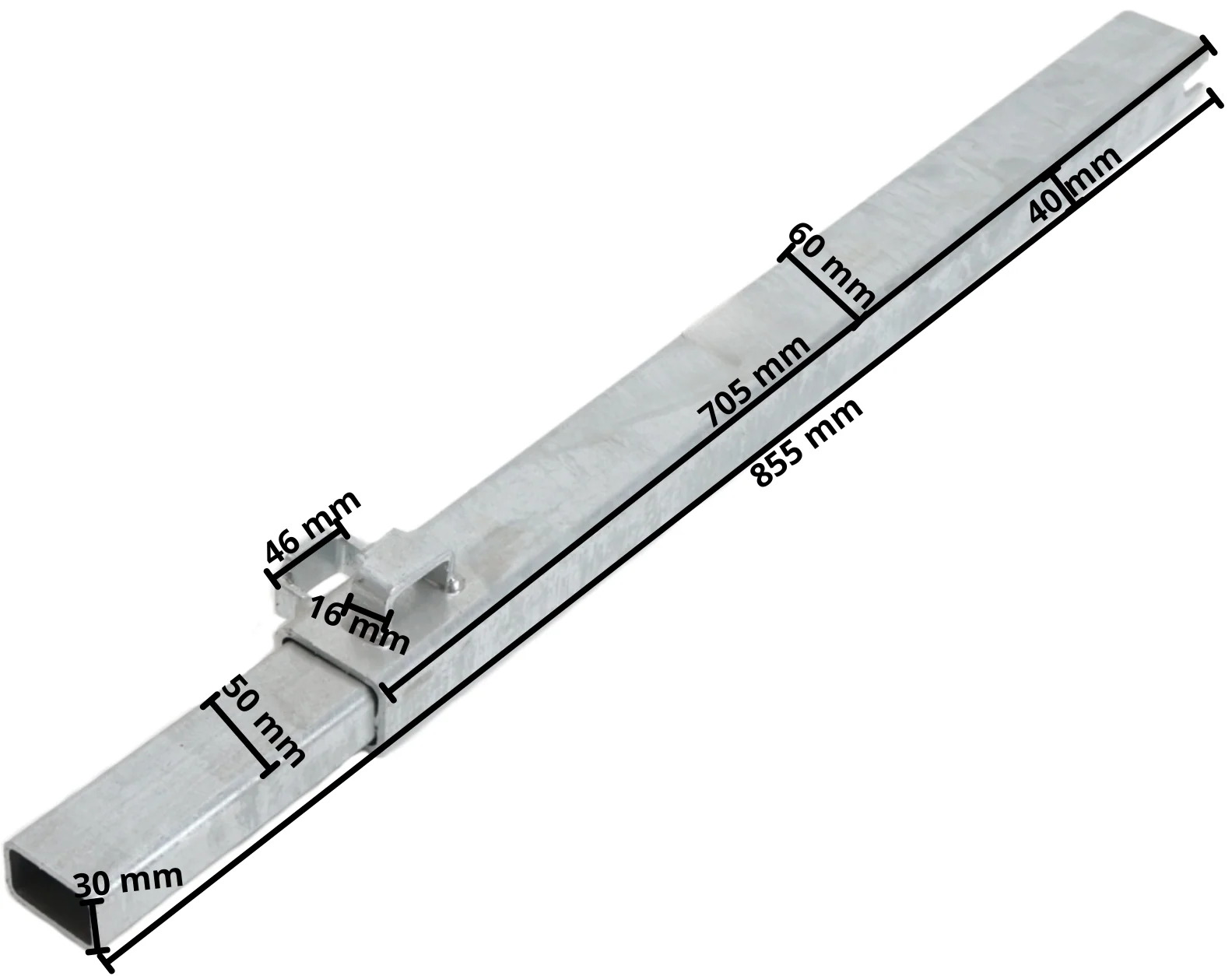 Hoekpaal/hoekrong Eduard 70 cm rechtsachter linksvoor - voor loofrekken en opzetborden - Image 5