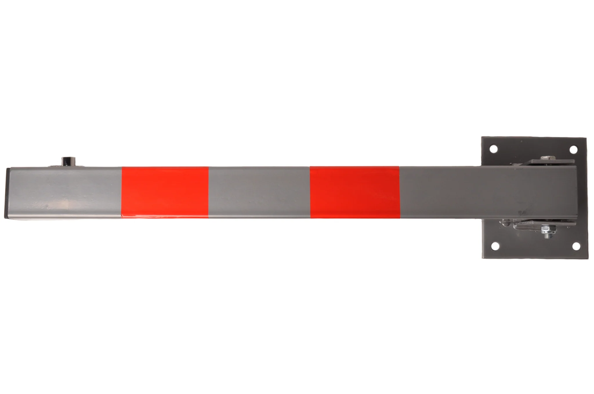 Parkeerpaal met slot - 650x60x60 mm - grijs/rood - hoogwaardige kwaliteit - Image 4