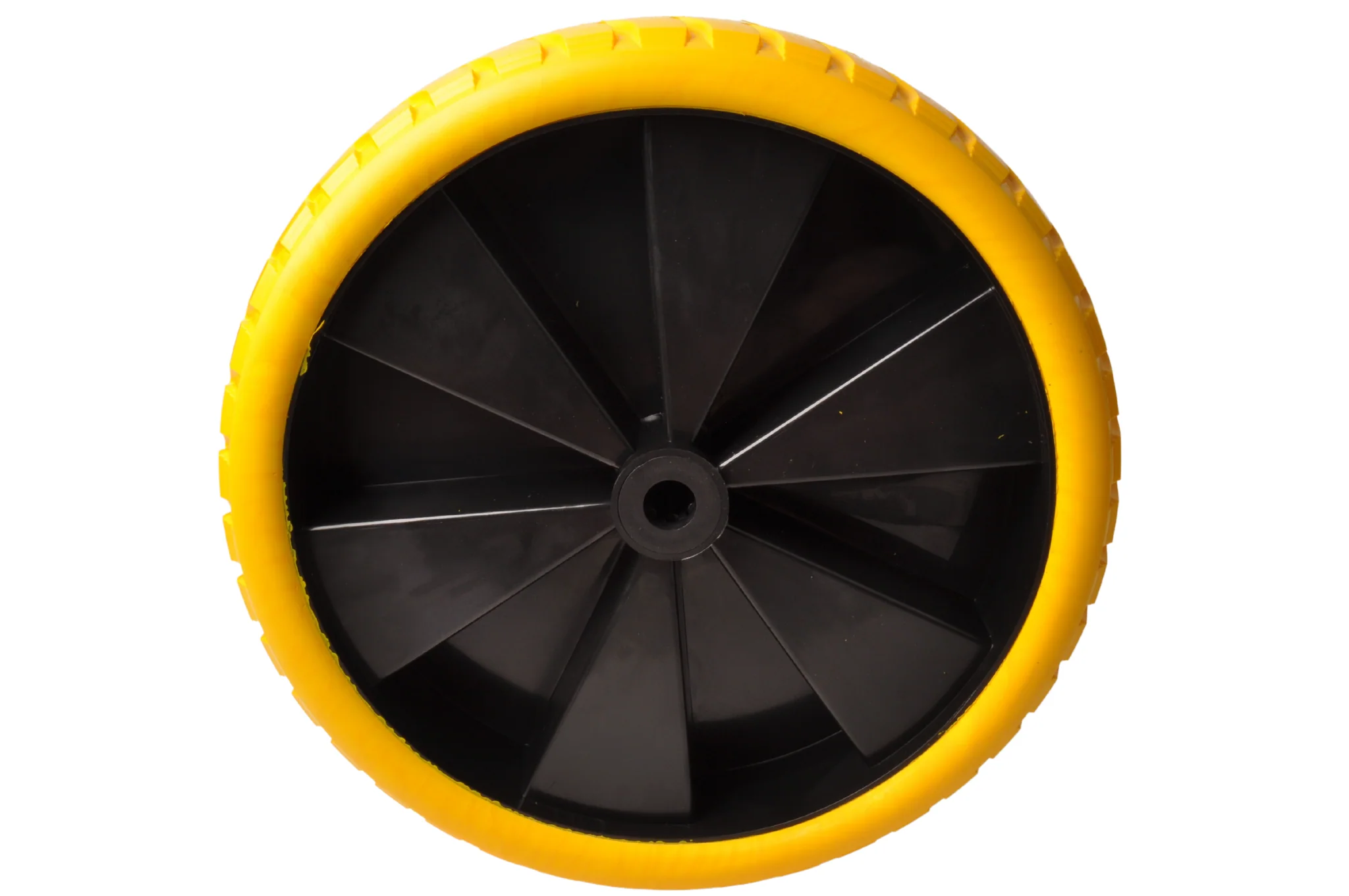 Kruiwagenwiel - 4.00-8 - massief/anti-lek band en zwarte kunststof velg - maximale belasting: 150 kg - asgat/naafdiameter: 20 mm - Image 3