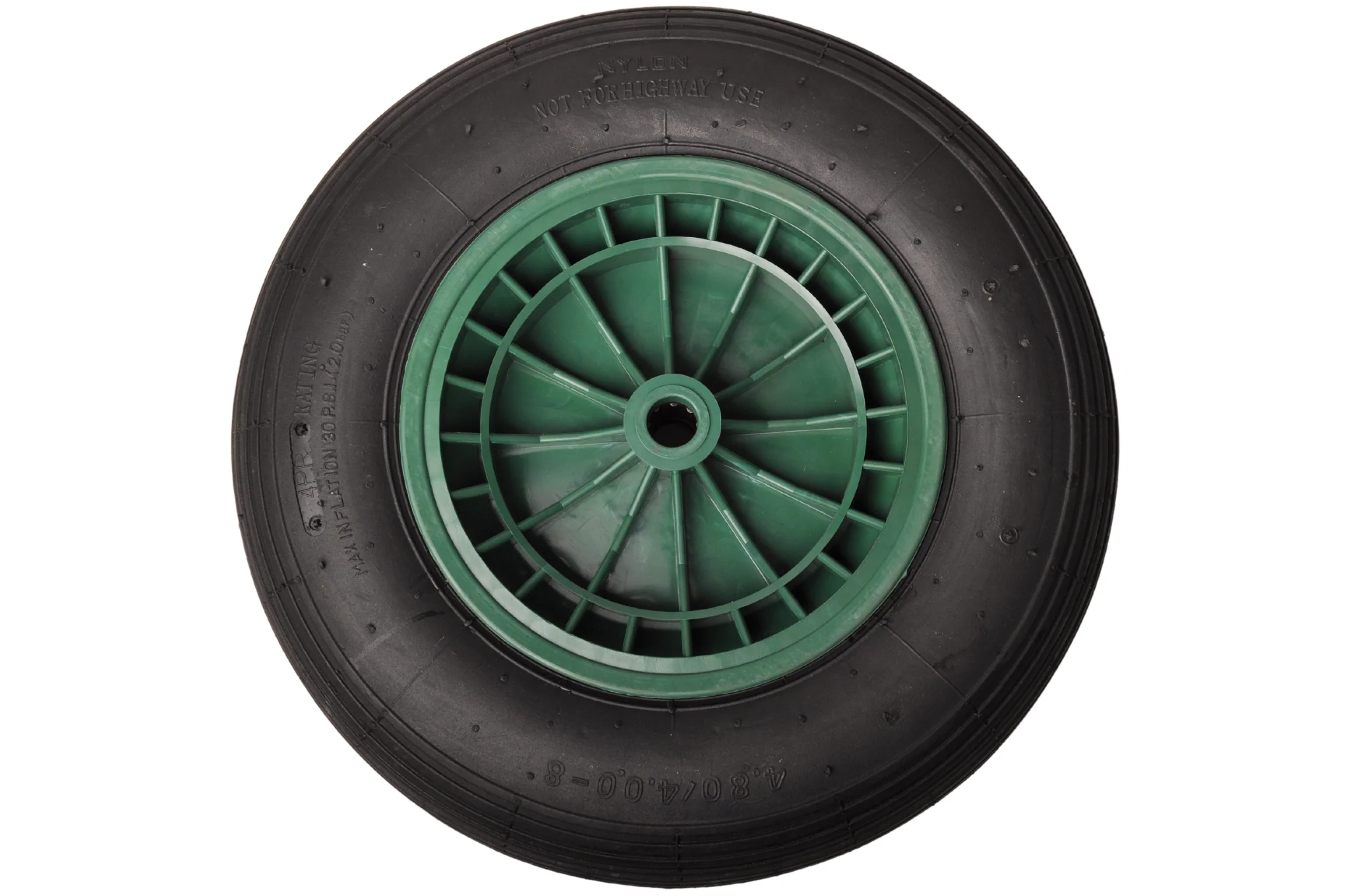 Kruiwagenwiel - 4.00-8 - luchtband en kunststof velg - maximale belasting: 150 kg - asgat/naafdiameter: 20 mm - inclusief rollager - Image 3