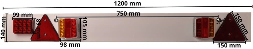 LED lichtbalk voor aanhanger of boottrailer - 122 cm - 8 meter - 13 polig - Image 8