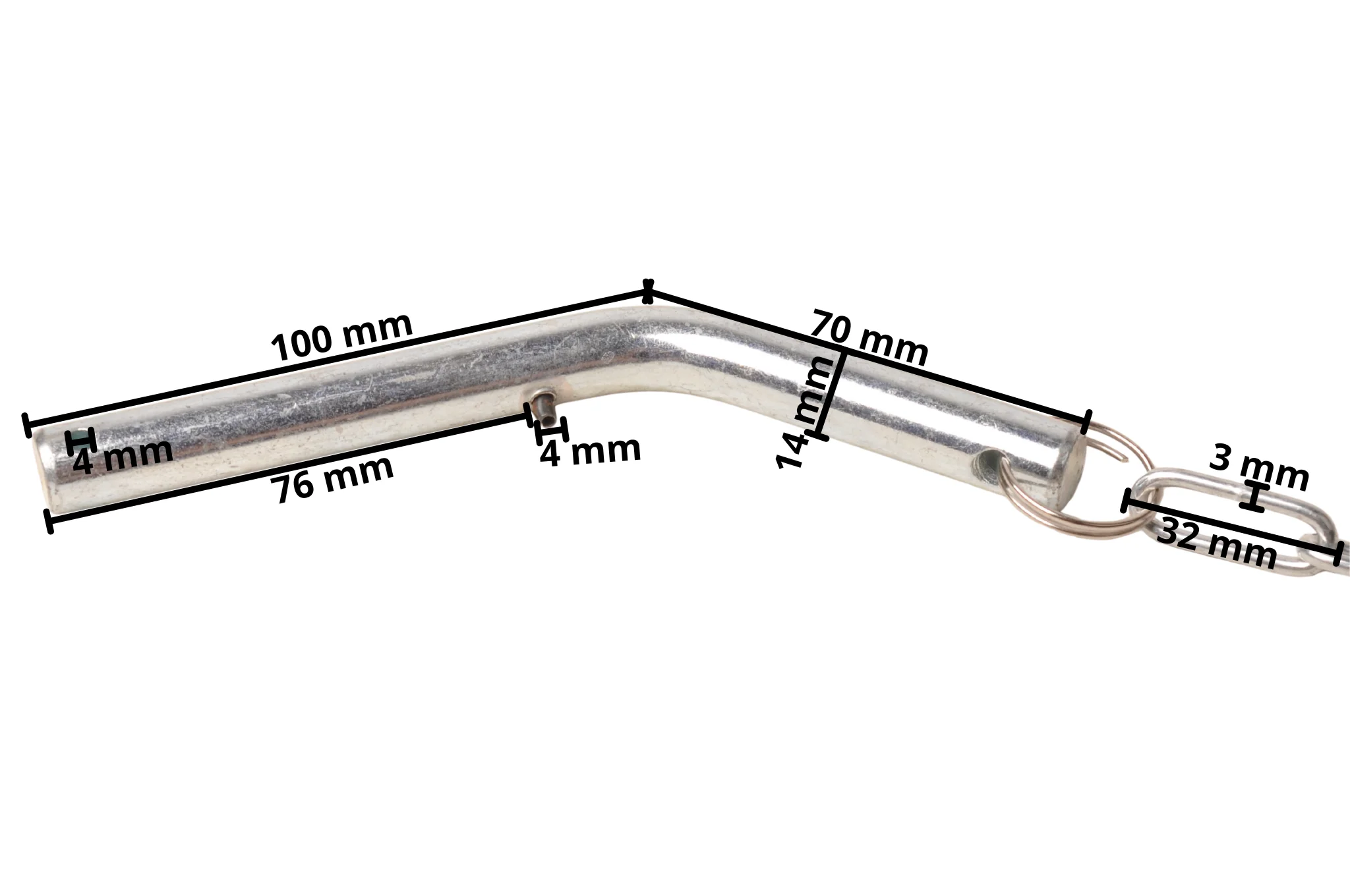 Losse borgpen  voor kipperscharnierset - 14 mm - inclusief ketting - Image 5