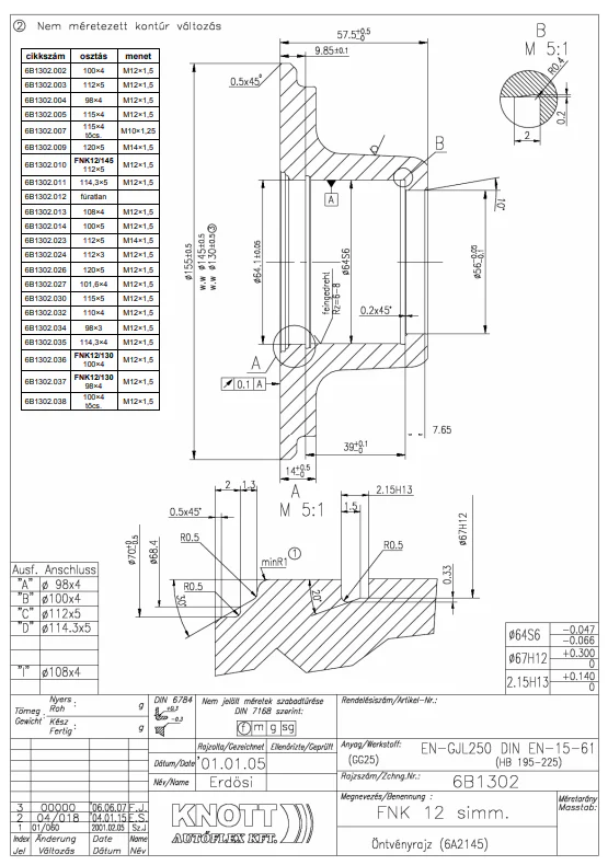 Knott naaf met naafdop - inclusief flensmoer en compactlager 34x64x37 mm - steekmaat 112x5 - Image 4