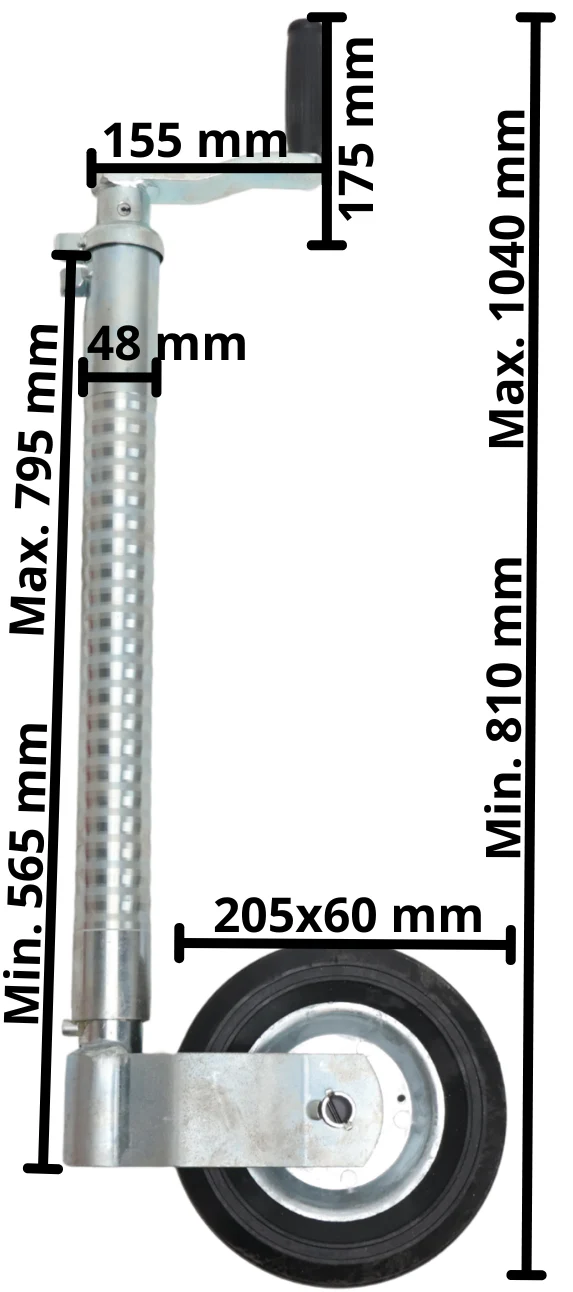 Neuswiel - 48 mm - geribbeld - draagvermogen: 150 kg - stalen velg - Image 5