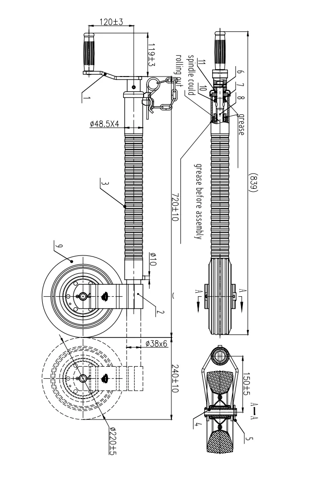 Neuswiel - 48 mm - geribbeld - draagvermogen: 250 kg - stalen velg - geschikt voor IFor Williams - Image 7