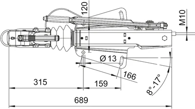 AL-KO oplooprem aanhanger - 251S - maximaal trekvermogen: 2600 kg - V-dissel aansluiting - onderbouw - Image 12