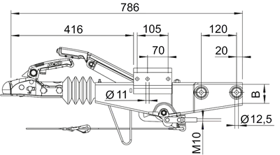 AL-KO oplooprem aanhanger - 90S/3 - maximaal trekvermogen: 1000 kg - aansluiting koker: 70 mm - incl. neuswielconsole - Image 9