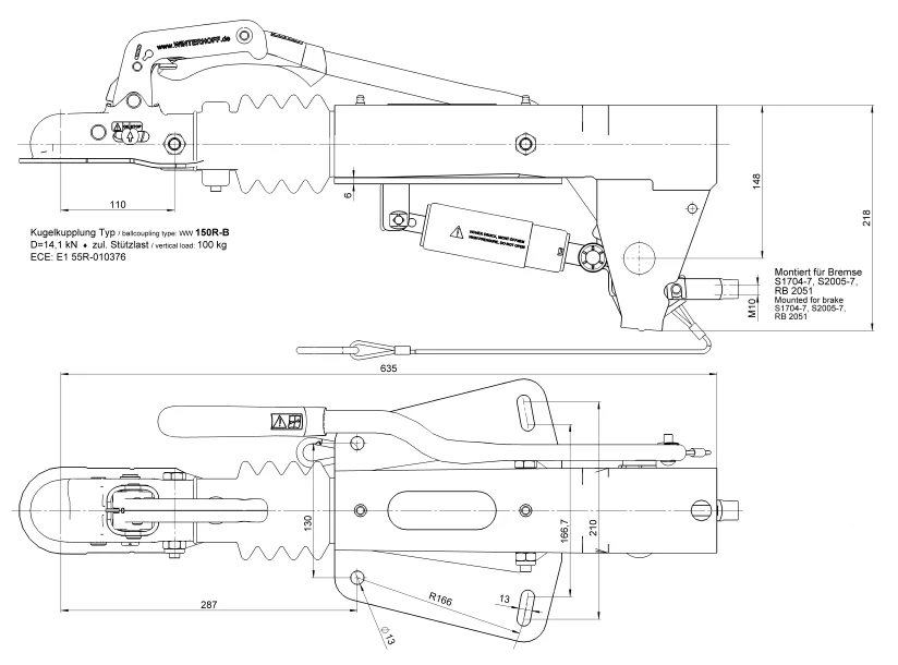 BPW oplooprem aanhanger - ZAF 1,35-3 - maximaal trekvermogen: 1350 kg - V-dissel aansluiting - Image 9