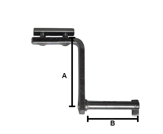 scharnier compleet voor achterklep aanhanger - 71x70 mm inclusief veiligheidspal - Image 4