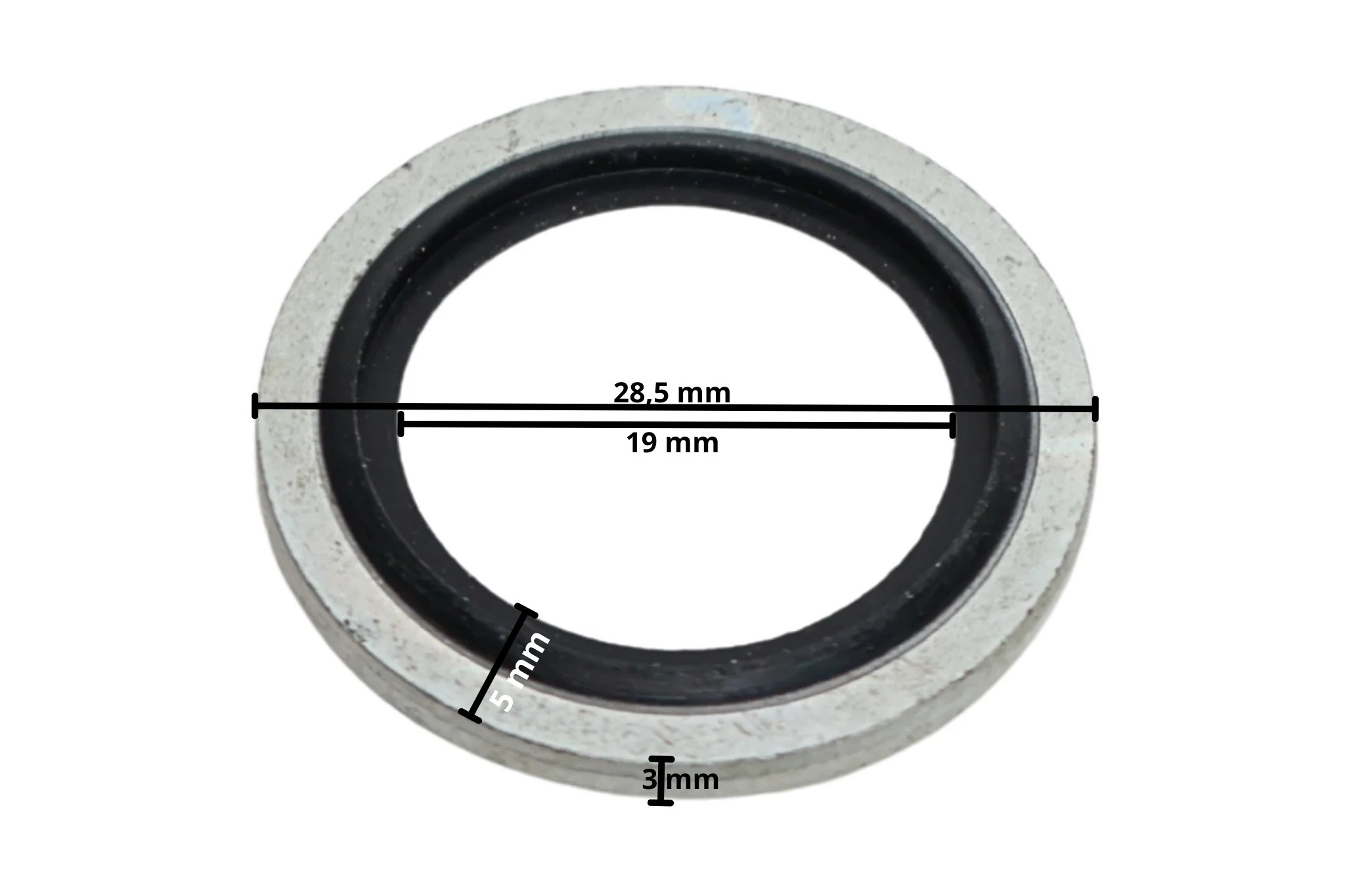 Bonded sealring - 28,5x5x3 mm - Image 3