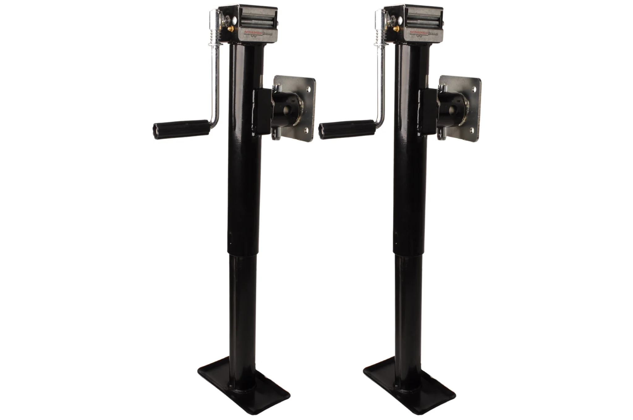 Set van twee kantelbare en uitdraaibare steunpoten - 43-73  cm - 2000 kg - inclusief flens - Image 4