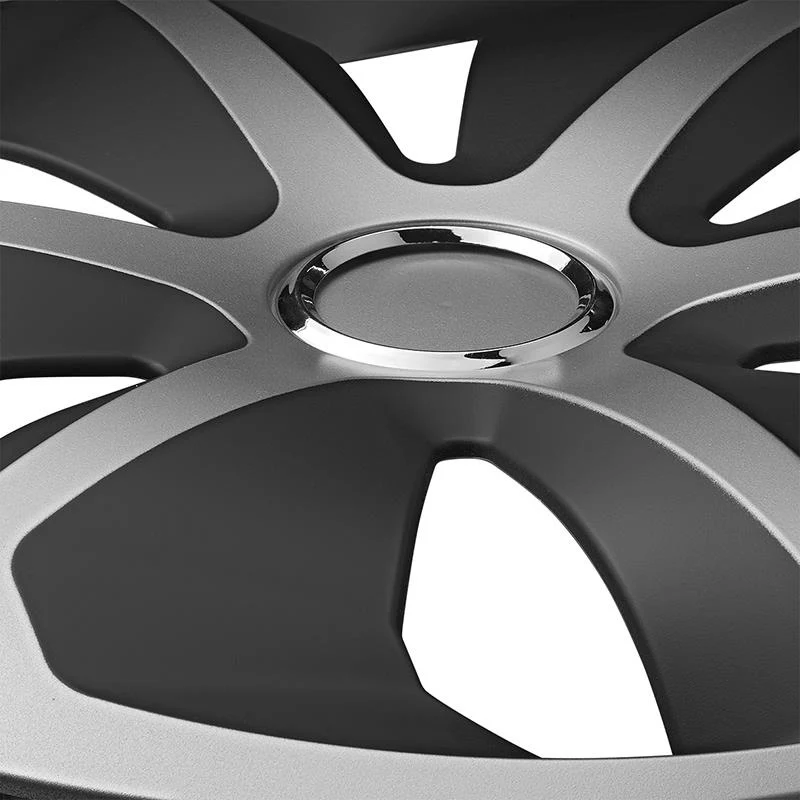 Wieldoppenset roco 4 Stuks voor 13 Inch velgen - zilver/zwart - Image 3